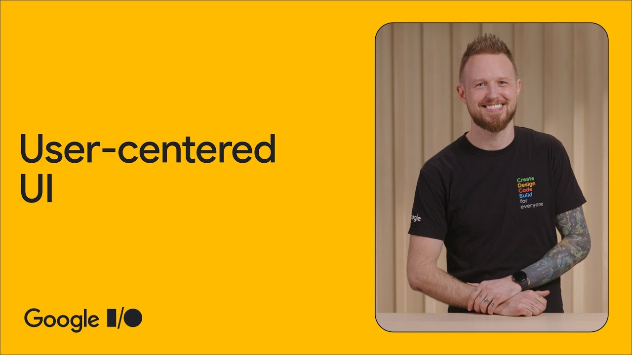 Google IO website screenshot of my speaker title card