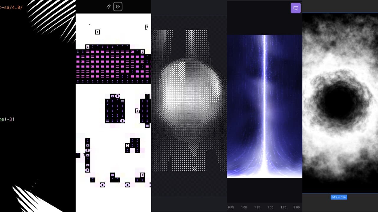 A screenshot of each of the tools in 1 image