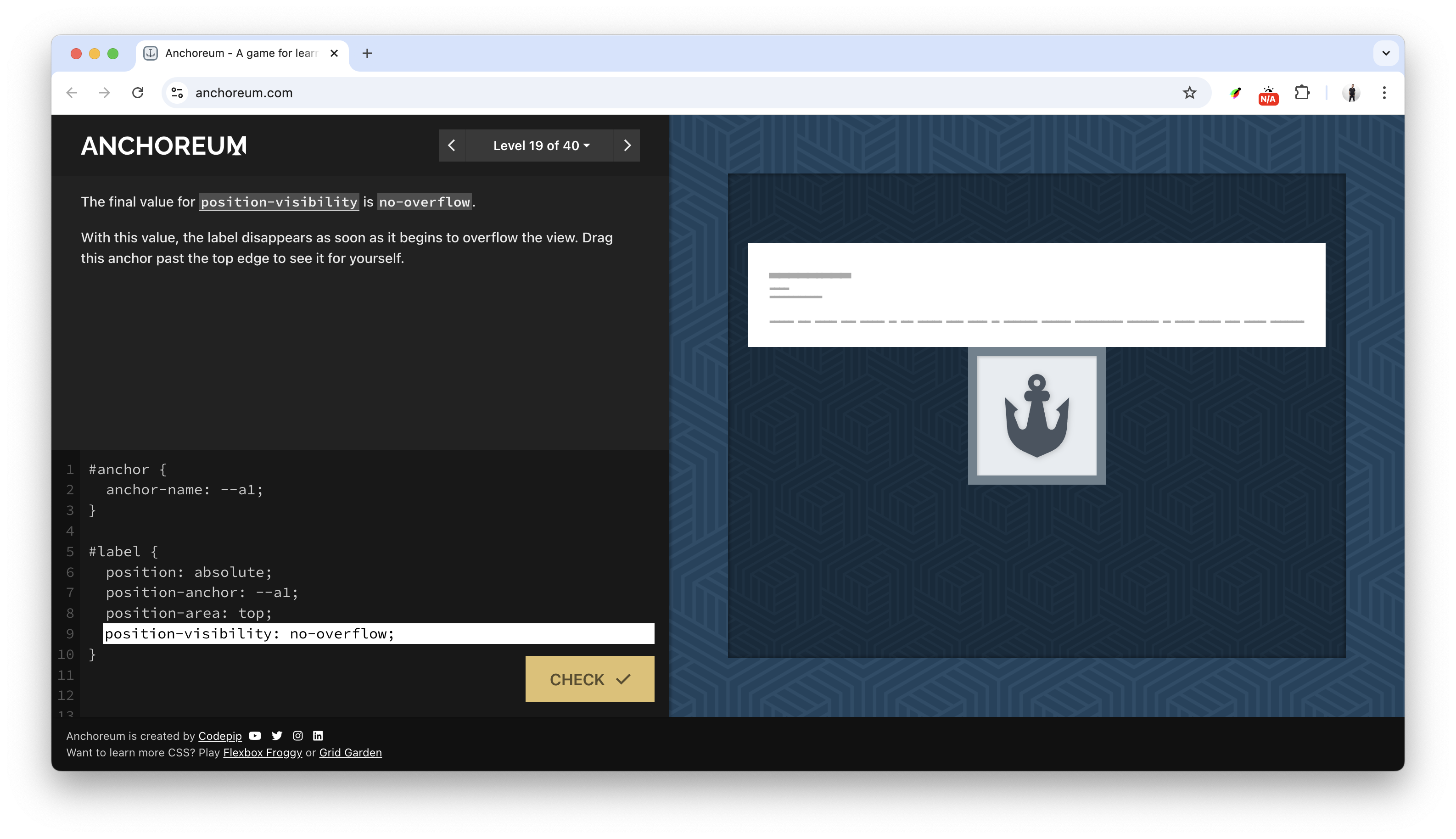 Screenshot of the app editor