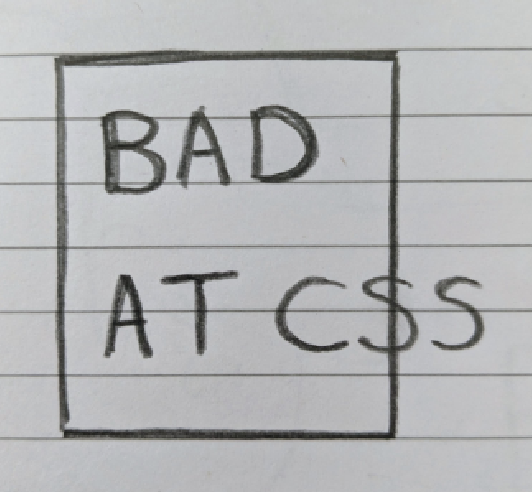 Hand drawn CSS bursting out the box