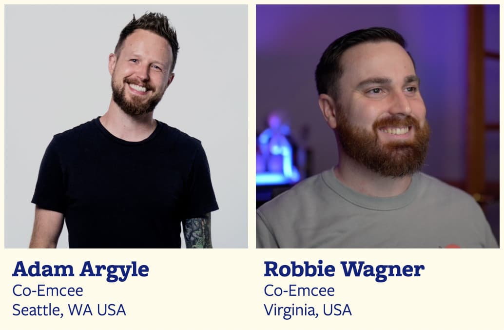 Adam and Robbie from the CascadiaJS website