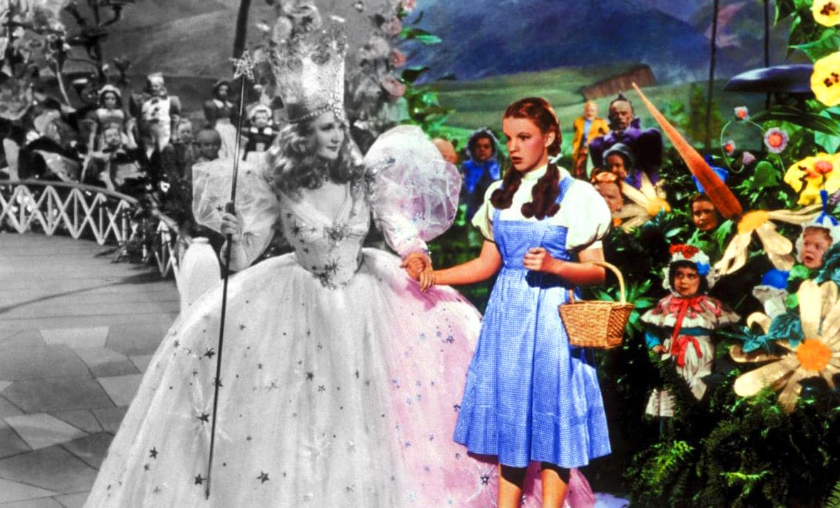 Wizard of Oz image with Dorothy going from black and white to color.