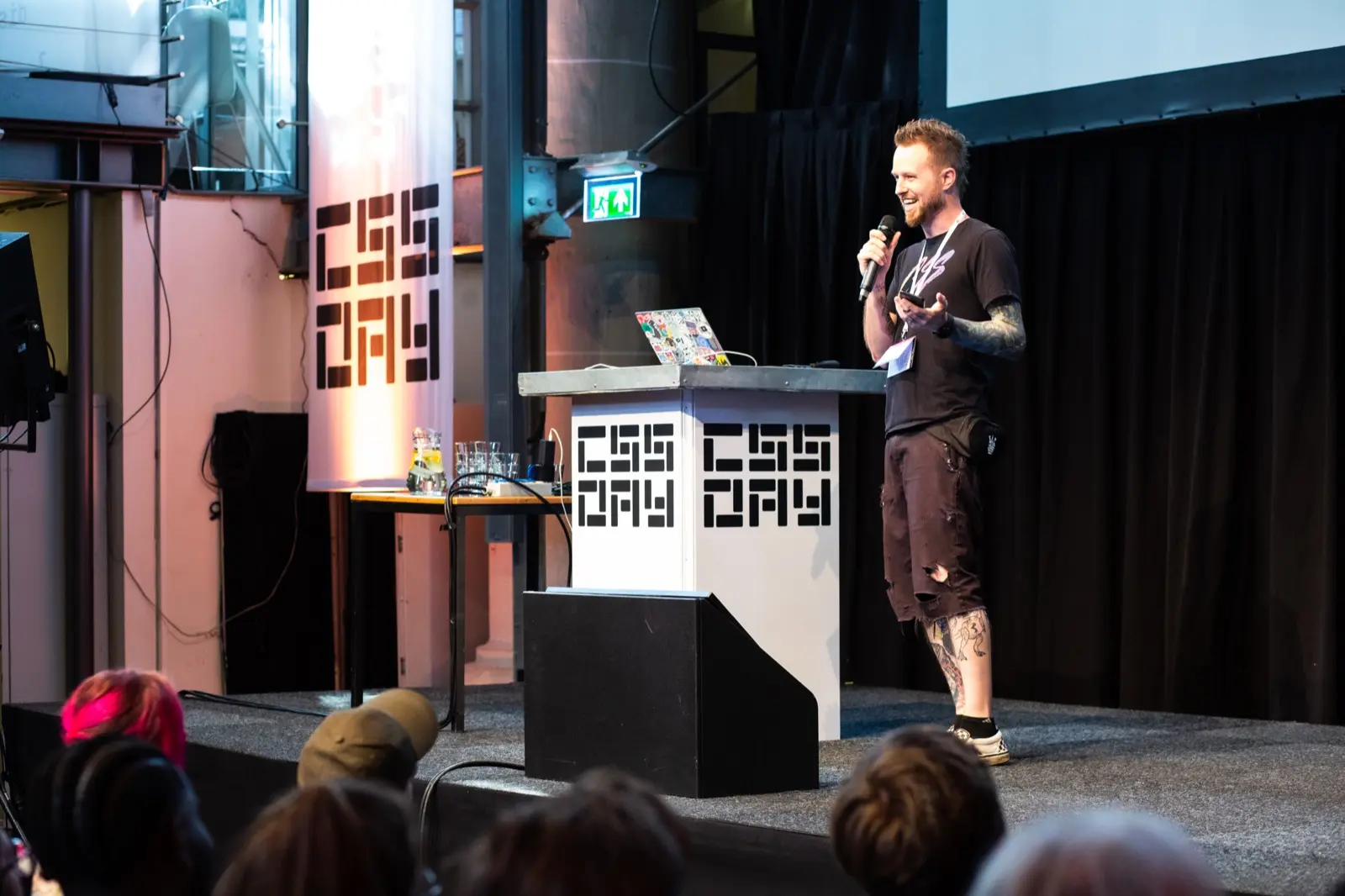Me on stage MCing like a dork