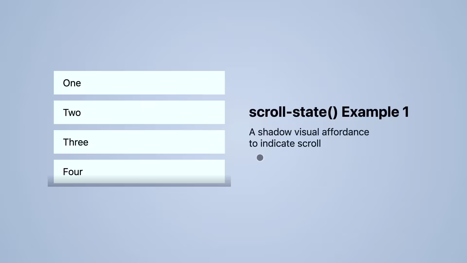 세로로 스크롤하면서 overflow 방향에 따라 그림자를 나타내는 영상