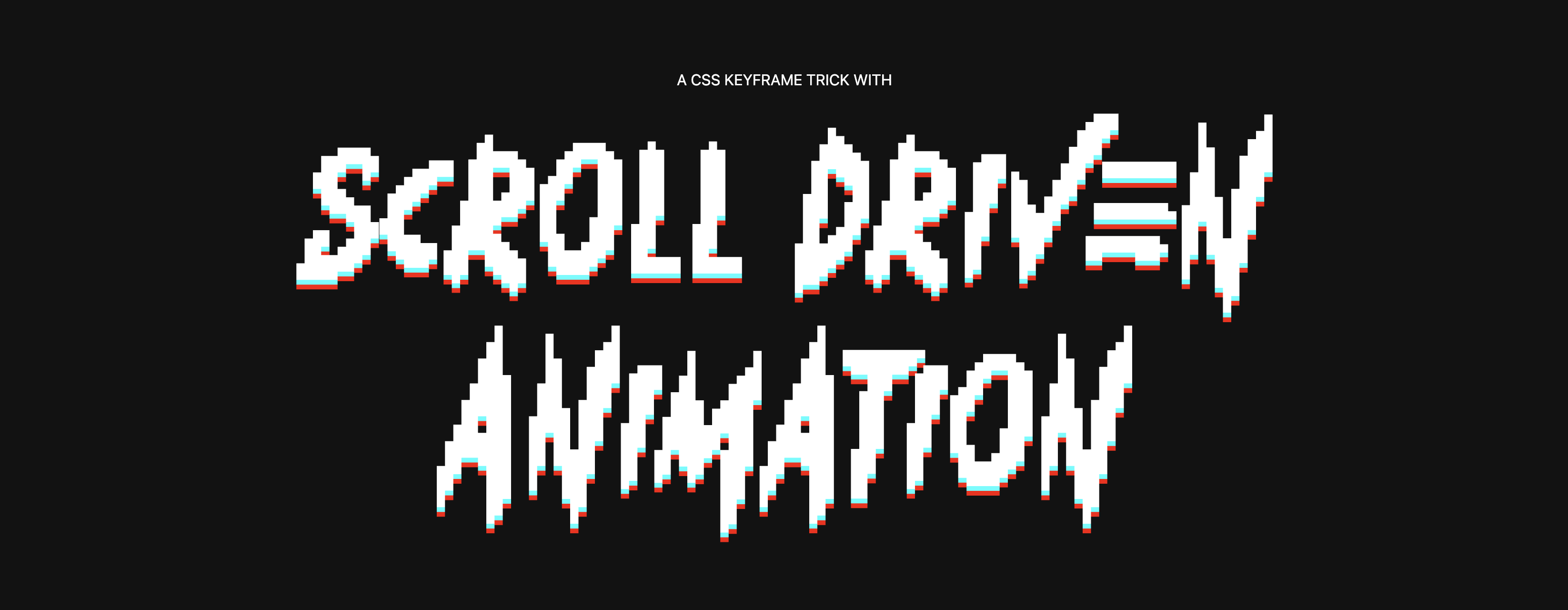 A css keyframe trick with scroll driven animation