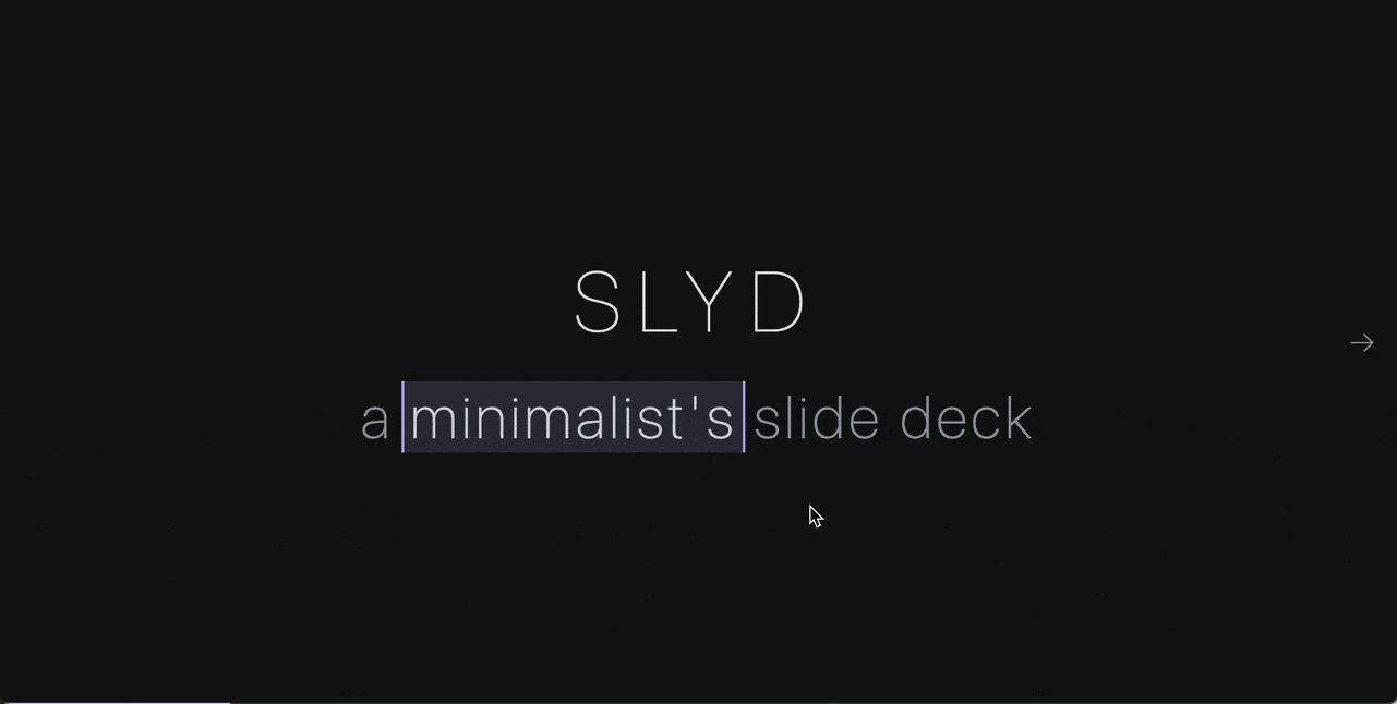 Short gif swiping through slides to show a preview of how it works